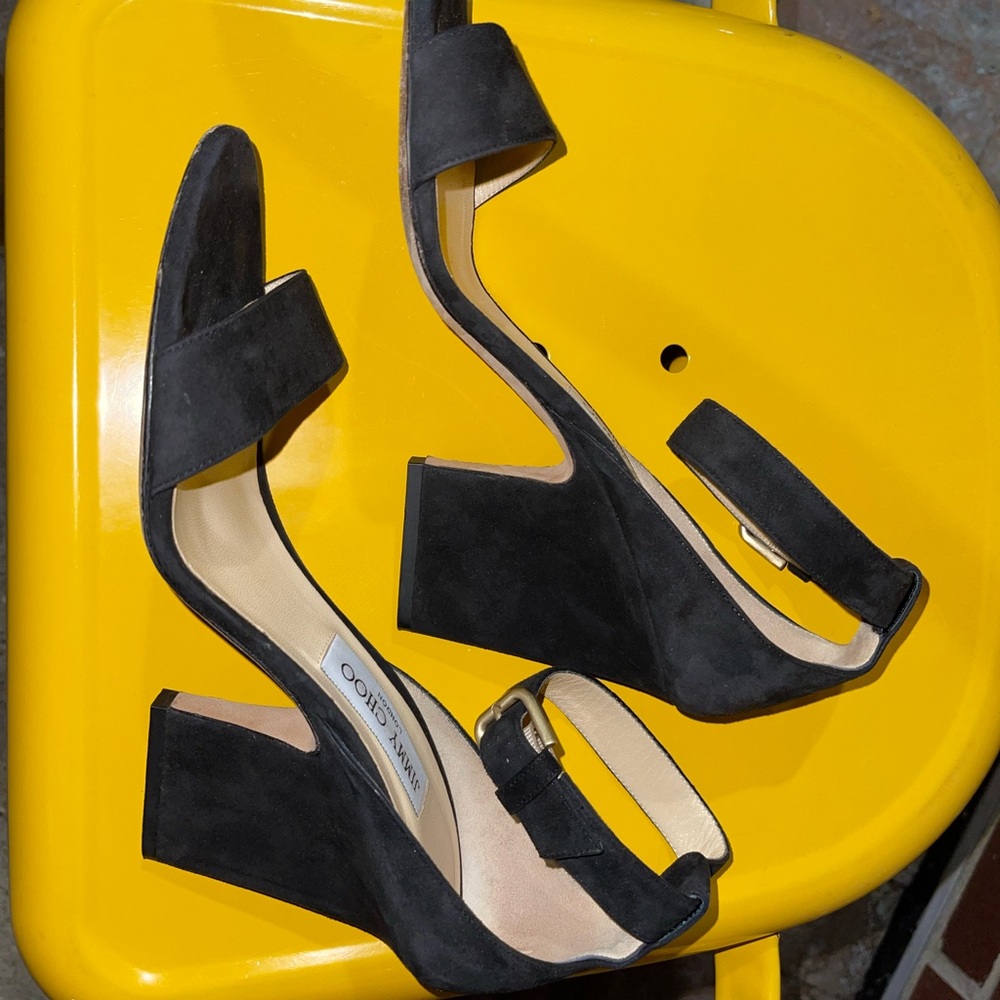 Jimmy Choo London Women’s Black Suede Sandals | GUC | Size 40/US Approx. 8.5-9 - Picture 4 of 9